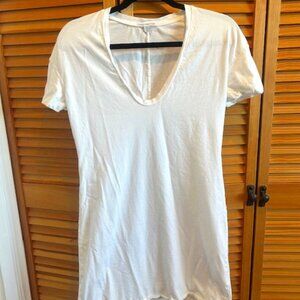 James Perse White T-Shirt Dress